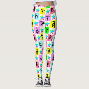 KOLORFUL TOPPEN STAR GYMNASTICS LEGGINGS