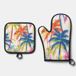 KOLORFUL TROPICAL RETRO HANDFLATAN TRÄD