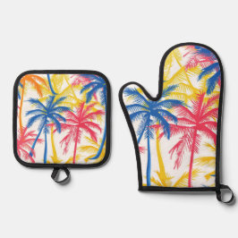 KOLORFUL TROPICAL RETRO HANDFLATAN TRÄD