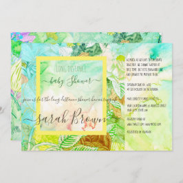 KOLORFUL VINTAGE LÅNG AVSTÅND BABY SHOWER INBJUDNINGAR