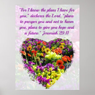 KOLORFUL WILDFLOWER JEREMIAH 29:11 ORIGINAL POSTER
