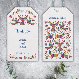 KOLORFULL OTOMI MEXICAN PRESENTETIKETT