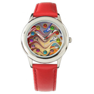 KOLORFULLGEMSTONER MED VATTEN-REFLEKTIONER ARMBANDSUR