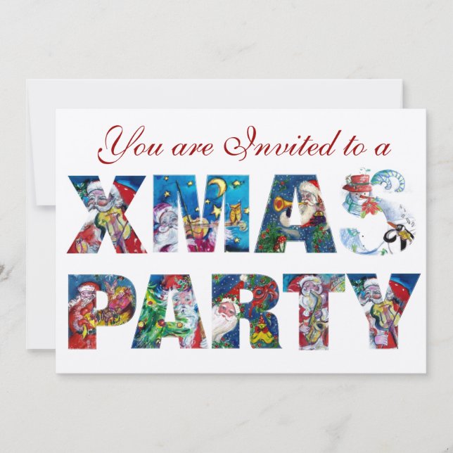 KOLORFULLORNAMENT MUSICAL SANTA JULAFTON NIGHT PAR INBJUDNINGAR (Framsida)