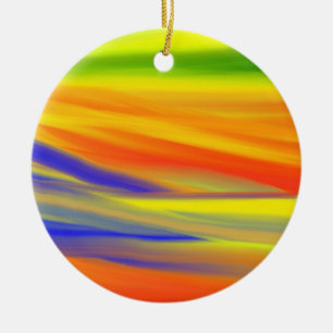KOLORFULLSTÄNDIG PAINT RAINBOW-ART JULGRANSPRYDNAD KERAMIK