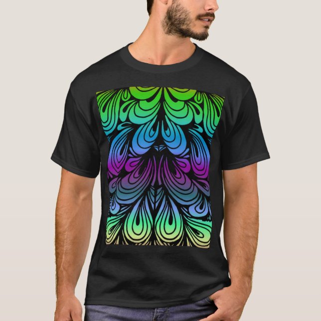 Koloriserade abstrakter t shirt (Framsida)