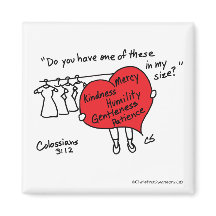 Kolosianer 3:12 Röda hjärtmagneter