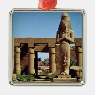 Koloss av Ramesses II: stå staty av Julgransprydnad Metall