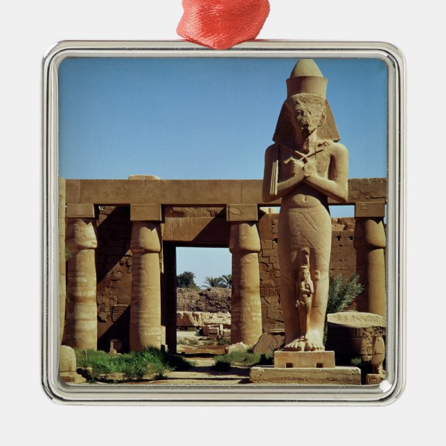 Koloss av Ramesses II: stå staty av Julgransprydnad Metall (Framsidan)