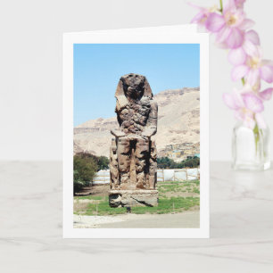 Kolossai av Memnon-statyn, Luxor, Egypten Kort
