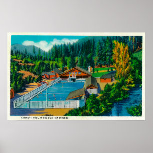 Kolossal bassäng på solenoid Duc Hot Springs Poster