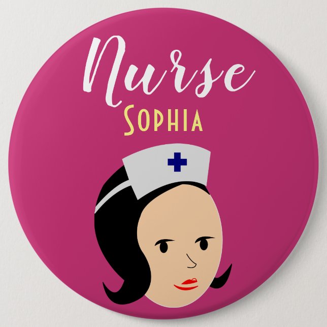 Kolossal sjuksköterska, 6-tums rund knapp (Framsida)