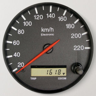 KOLOSSAL SpeedometerOdometer, 6 flytta sig mycket Knapp