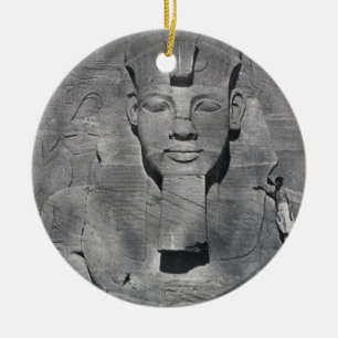 Kolossal staty av Ramesses II på Abu Simbel, 1850 Julgransprydnad Keramik