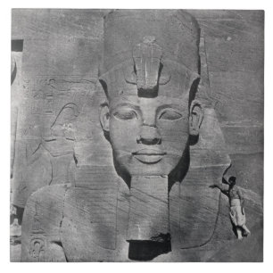 Kolossal staty av Ramesses II på Abu Simbel, 1850 Kakelplatta