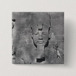 Kolossal staty av Ramesses II på Abu Simbel, 1850 Knapp