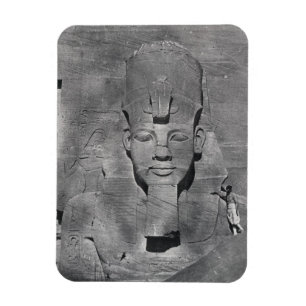 Kolossal staty av Ramesses II på Abu Simbel, 1850 Magnet