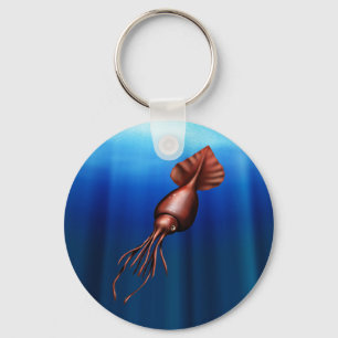 Kolossal tioarmad bläckfisk Keychain Nyckelring