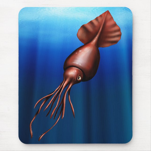 Kolossal tioarmad bläckfisk Mousepad Musmatta (Framsidan)