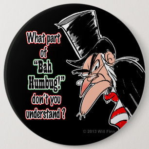 Kolossala Scrooge Pinback knäppas (svarten) Knapp