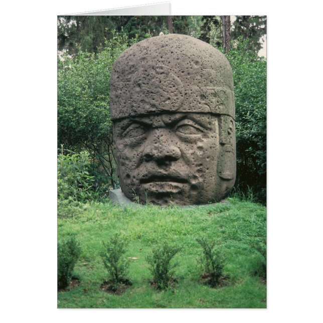 Kolossalt huvud hälsningskort (Framsidan)