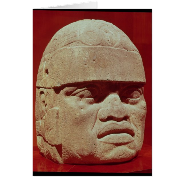 Kolossalt huvud, Olmec Hälsningskort (Framsidan)