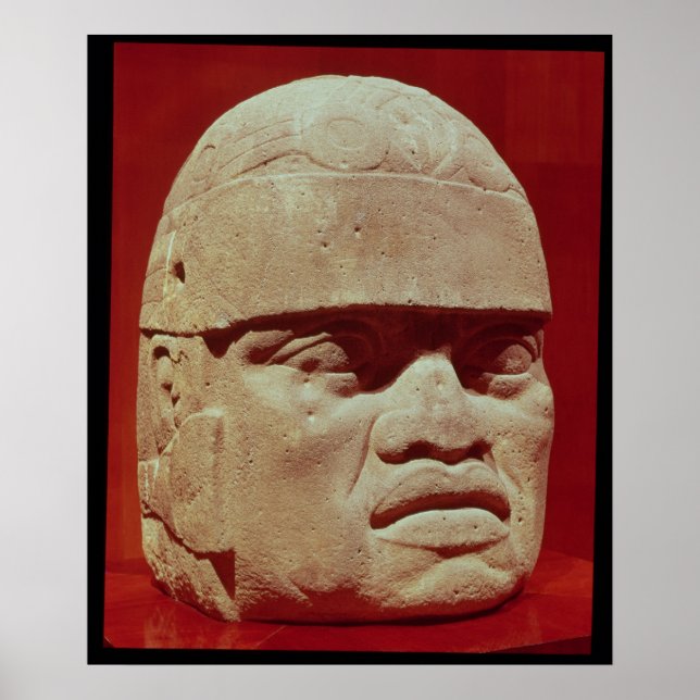Kolossalt huvud, Olmec Poster (Framsidan)