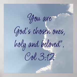 Kolosserbrevet 3:12 Inspirerande Bibelcitat Poster