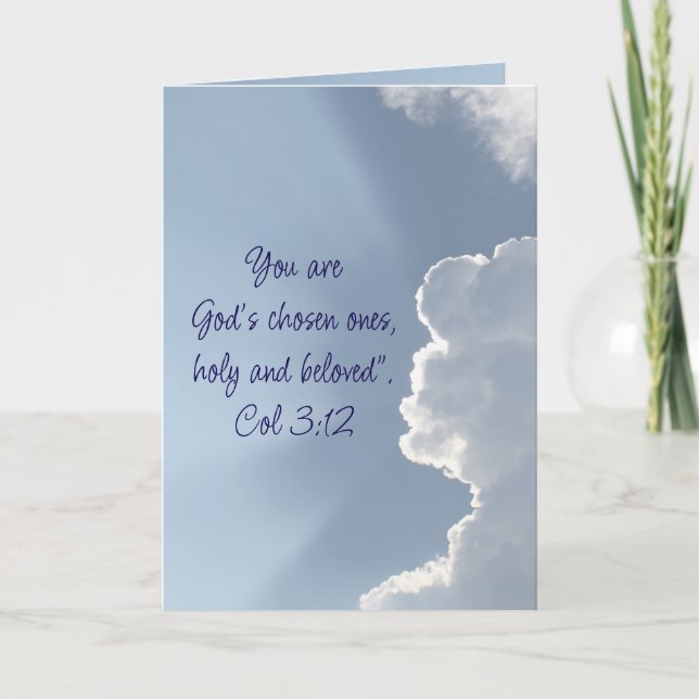 Kolosserbrevet 3:12 Inspirerande Bibelcitat Tomt  Kort (Framsida)