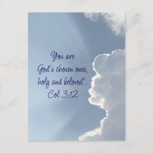 Kolosserbrevet 3:12 Inspirerande Bibelcitat Vykort