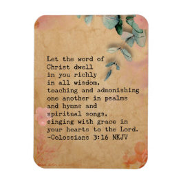 Kolosserbrevet 3:16 NKJV Bibelvers Magnet
