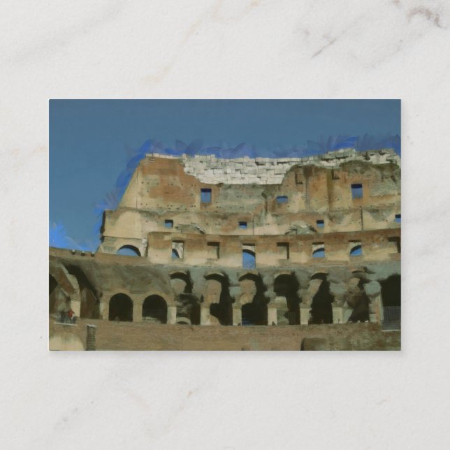 Kolosseum-målning, Rom Visitkort (Baksida)