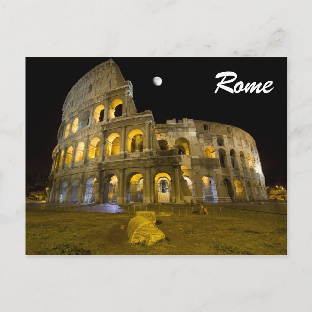 Kolosseum per natt vykort (Framsida)