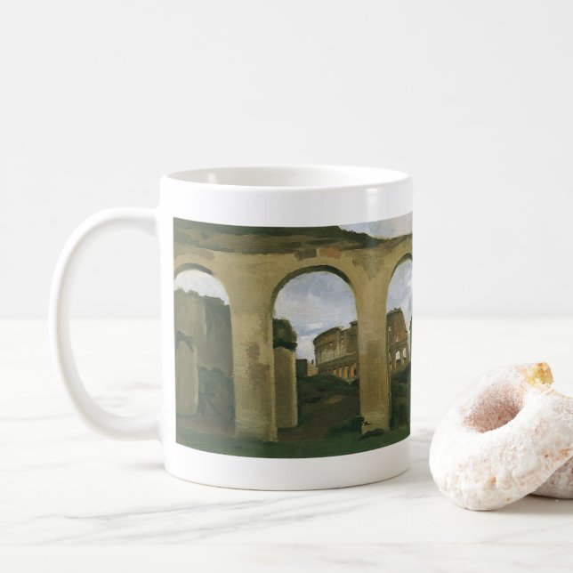 Kolosseum Seen genom Arcades i Rom, Italien Kaffemugg (Med munk)