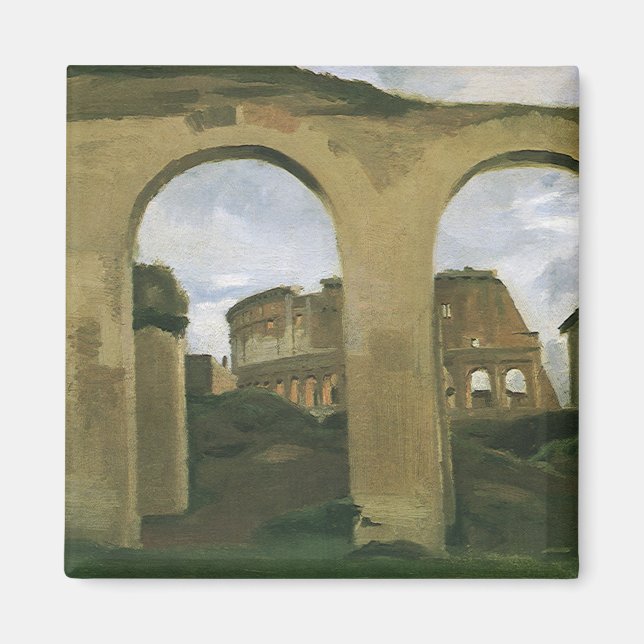 Kolosseum Seen genom Arcades i Rom, Italien Magnet (Framsidan)