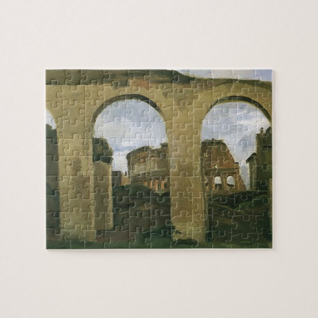 Kolosseum Seen genom Arcades i Rom, Italien Pussel (Horisontell)