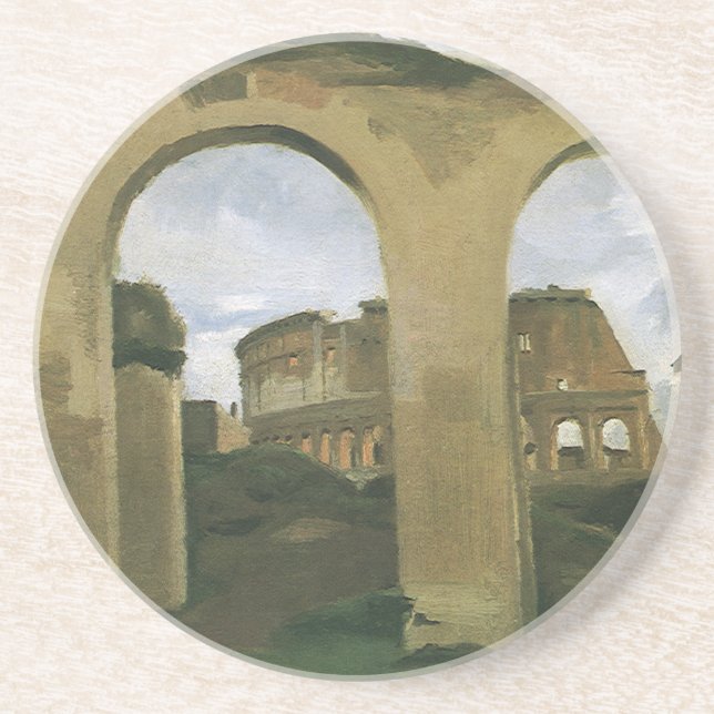Kolosseum Seen genom Arcades i Rom, Italien Underlägg (Framsidan)