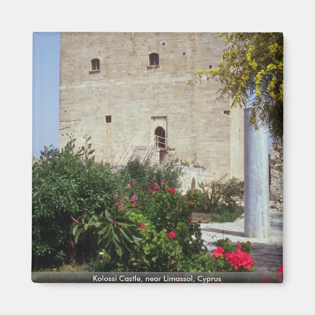 Kolossi Castle, nära Limassol, Cypern Magnet (Framsidan)