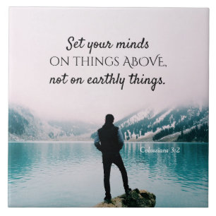 Kolossians 3:2 Sätt dig i sak ovanför Kakelplatta