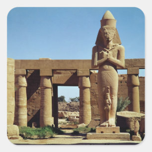Kolossus Ramesses II: stående staty of Fyrkantigt Klistermärke