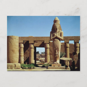 Kolossus Ramesses II: stående staty of Vykort