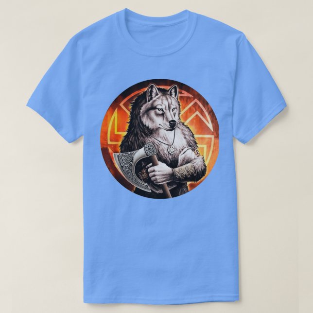 Kolovrat-Varg med Ax T Shirt (Design framsida)
