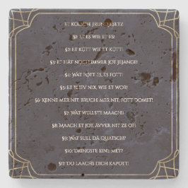 Kölsches Grundgesetz – Köln Cologne Jugendstil Stenunderlägg