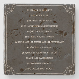 Kölsches Grundgesetz – Köln Cologne Jugendstil Stenunderlägg