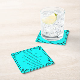 Kölsches Grundgesetz – Köln Cologne Jugendstil Underlägg Papper Kvadrat