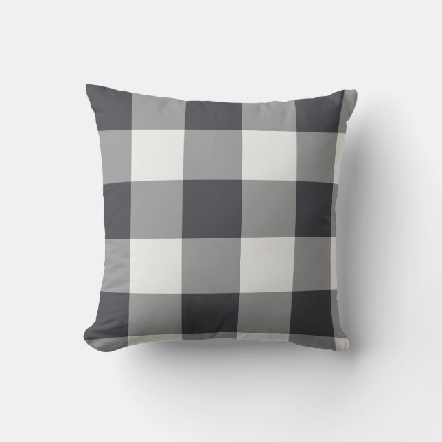 Kolstor Buffelokskontroll Gingham Kudde (Framsida)
