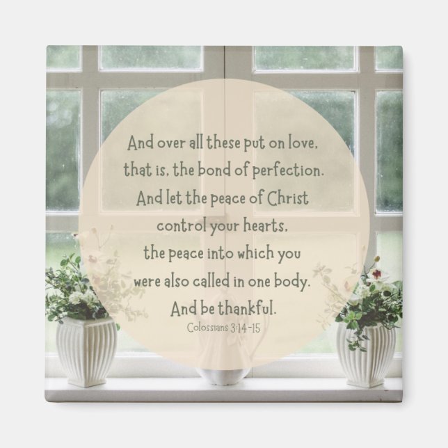 Kolsyner 3:14-15 2-tums magnet (Framsidan)