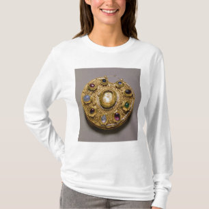 Kolt medaljong, guld- uppsättning med pärlor och t-shirt