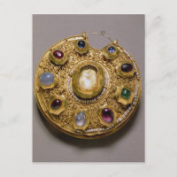 Kolt medallion, guld med pärlor och pärlor