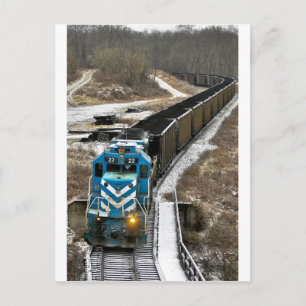 Koltåg i vinter vykort